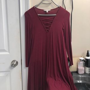 Burgundy dress